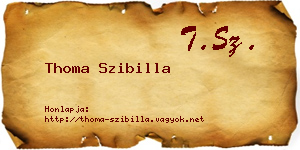 Thoma Szibilla névjegykártya